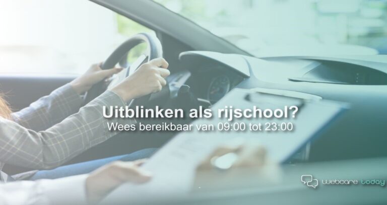 uitblinken als rijschool met livechat